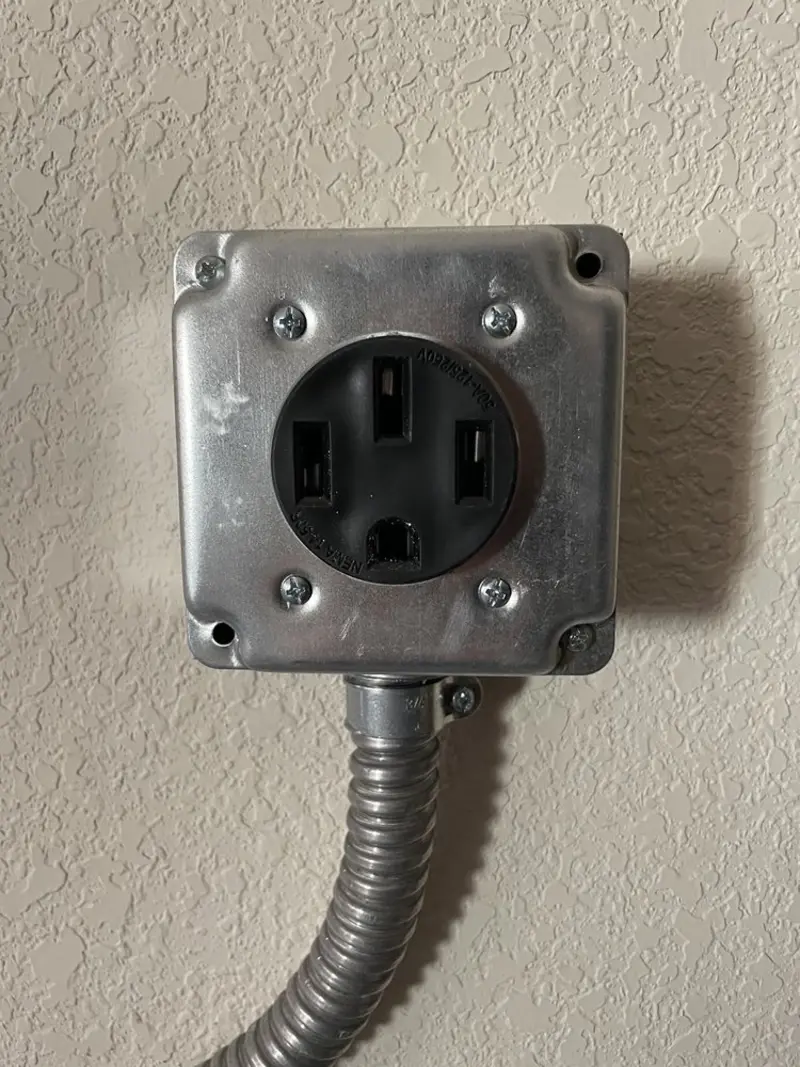 NEMA 14-50 outlet installed for Electrical Panel Upgrade in Fenton